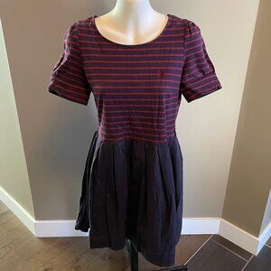 Burberry Blue Label Striped Short-Sleeved Dress